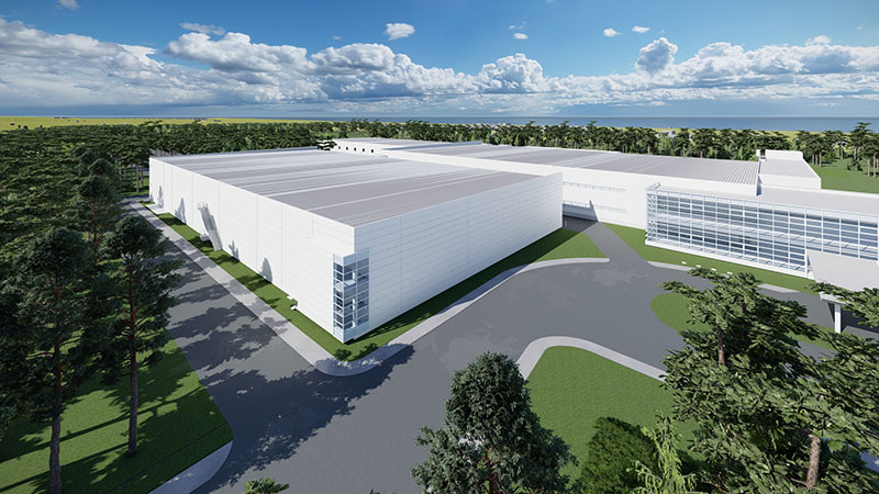 Image of the new factory at Tohoku Epson