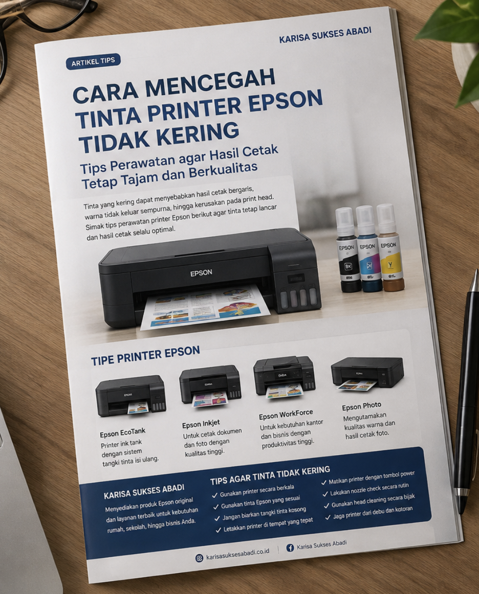 Tips Tinta Printer Epson Tidak Kering