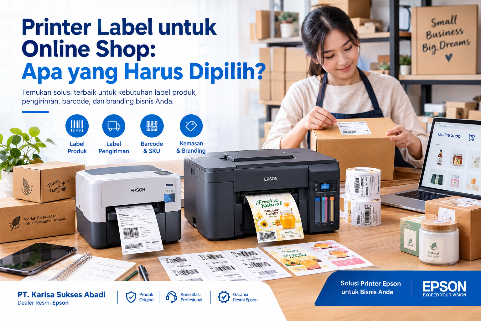 printer label untuk online shop