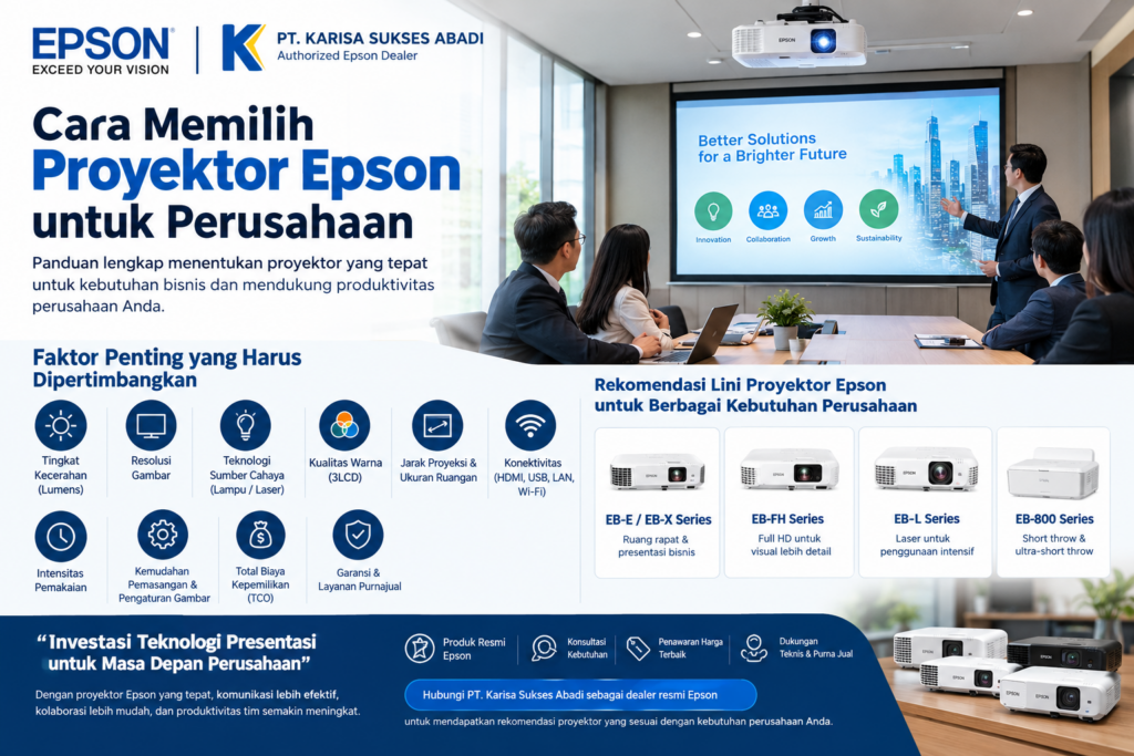 cara memilih proyektor epson untuk perusahaan